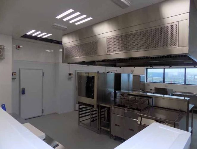 commercial kitchen hygienic wall cladding